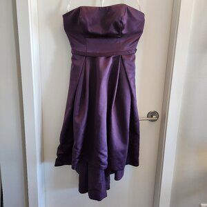 David's Bridal Strapless High-Low Dress w/Pockets
